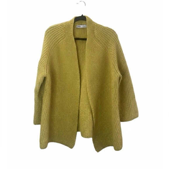 Zara Oversized Yellow Cardigan - Size Small - Picture 9 of 9